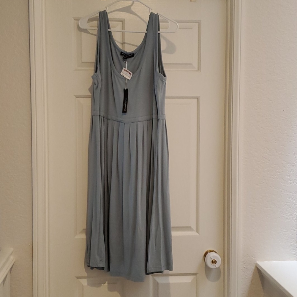 NWT 1X Saint Tropez West slate blue jersey dress